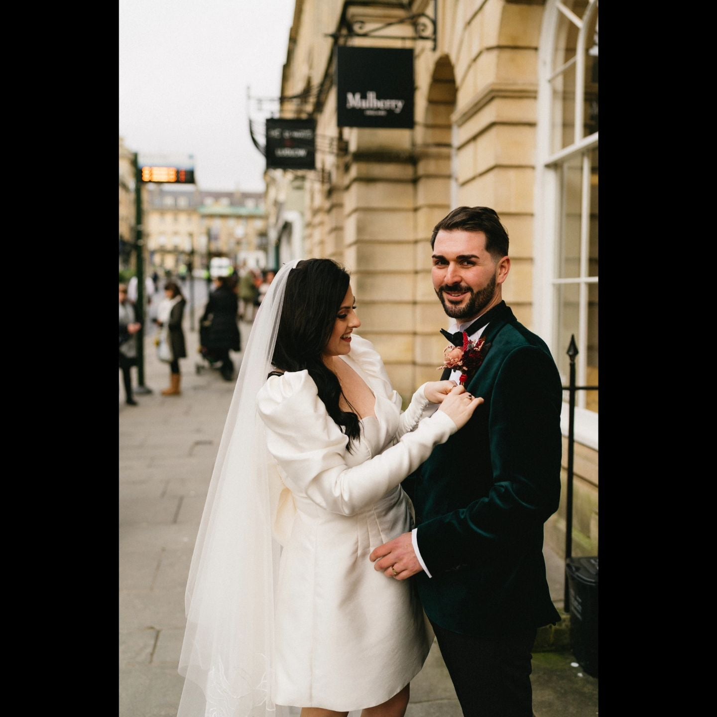 Beautiful photo of a bride and groom photo