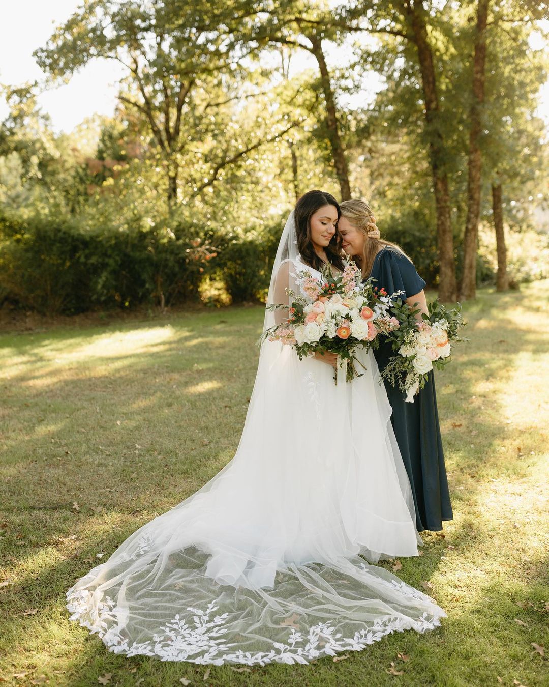 Girl wearing a weeding dress