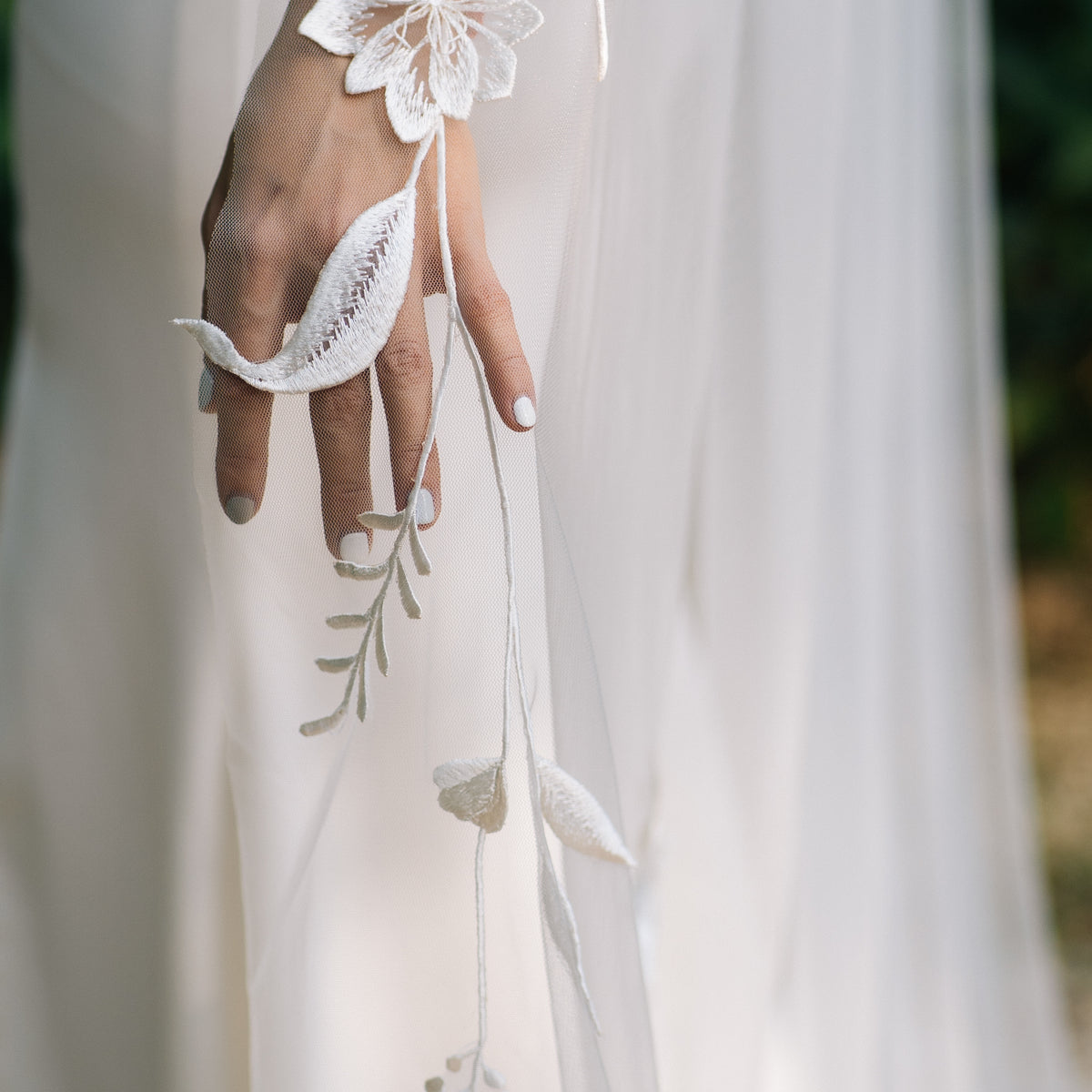 HANNAH | Embroidered wedding veil | Handmade Bridal Veils by TARA Bridal