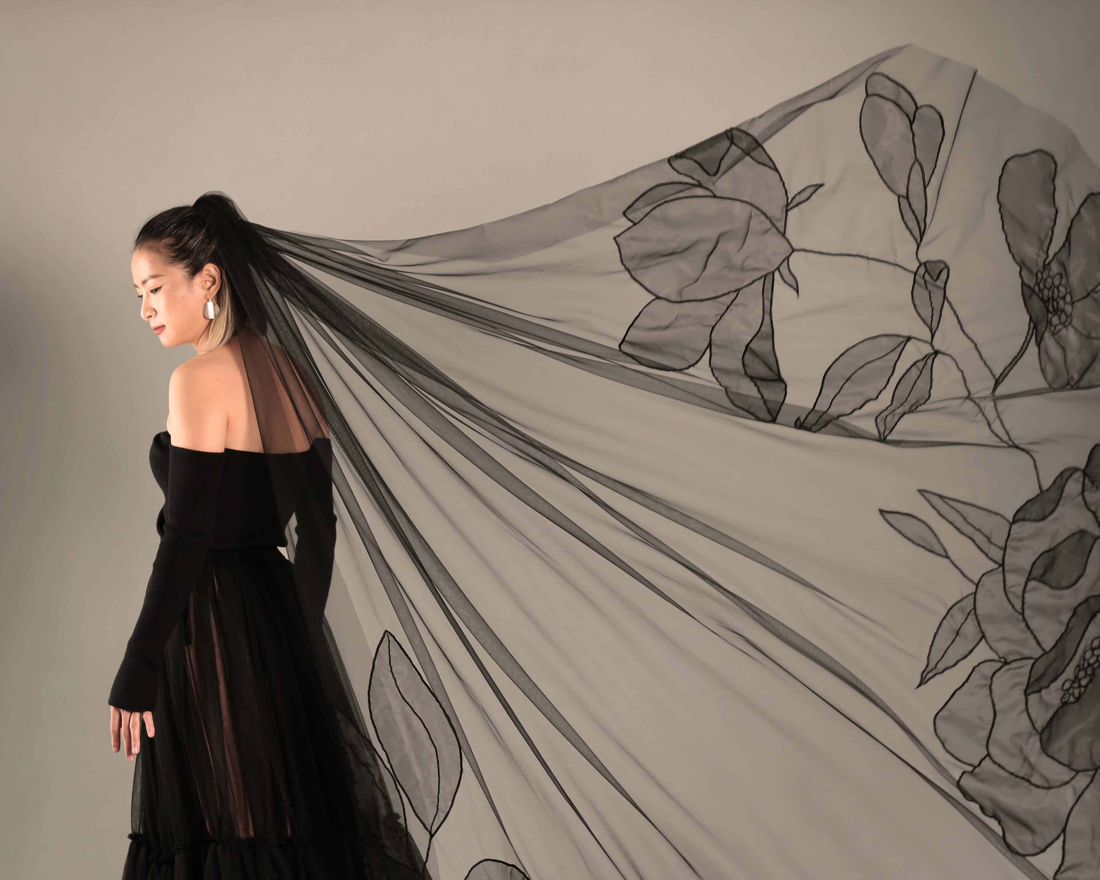 The Beauty of Colourful Floral Veils: A Bold & Romantic Bridal Statement