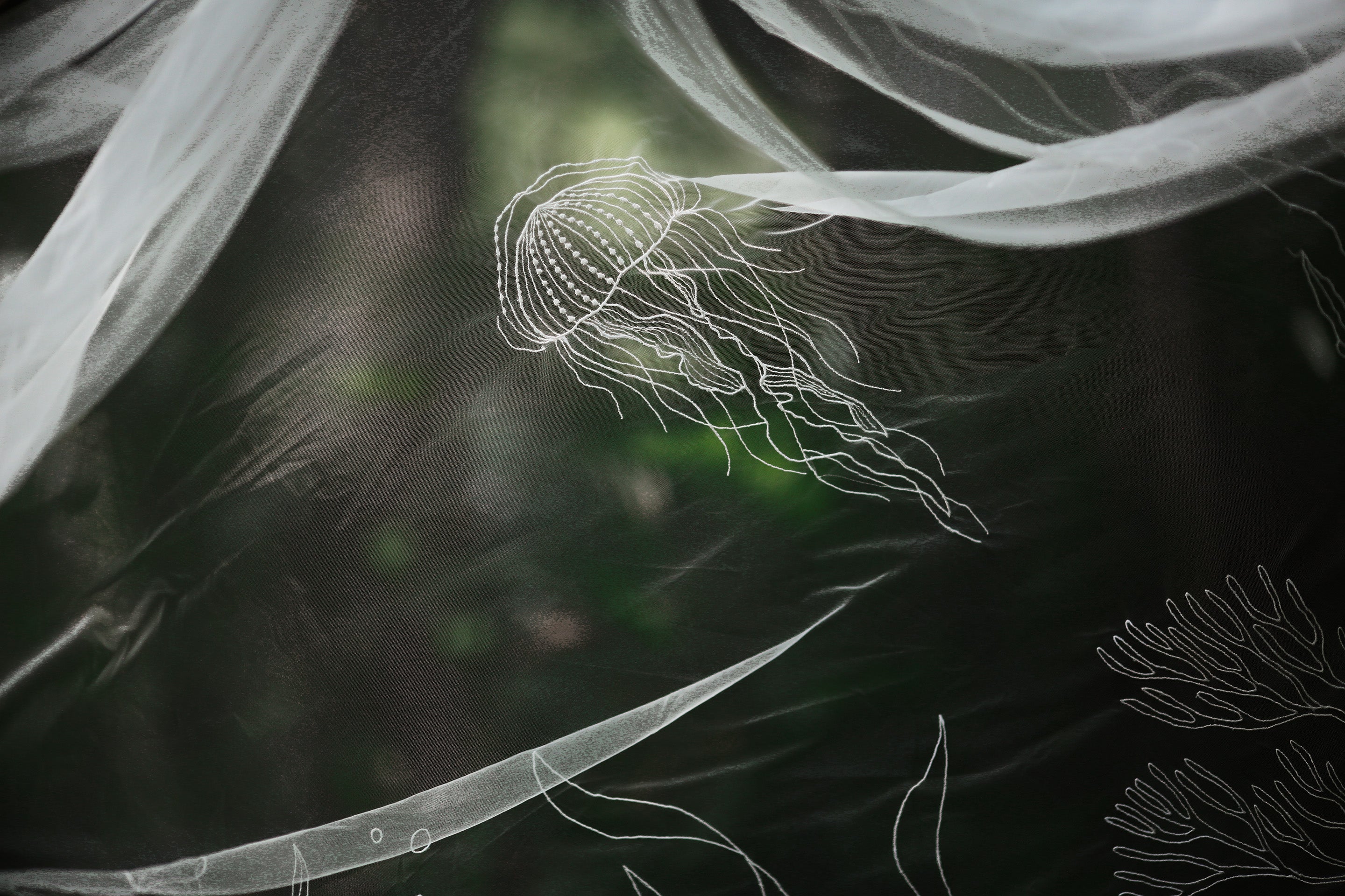 NESSA | Cathedral embroidery sea veil