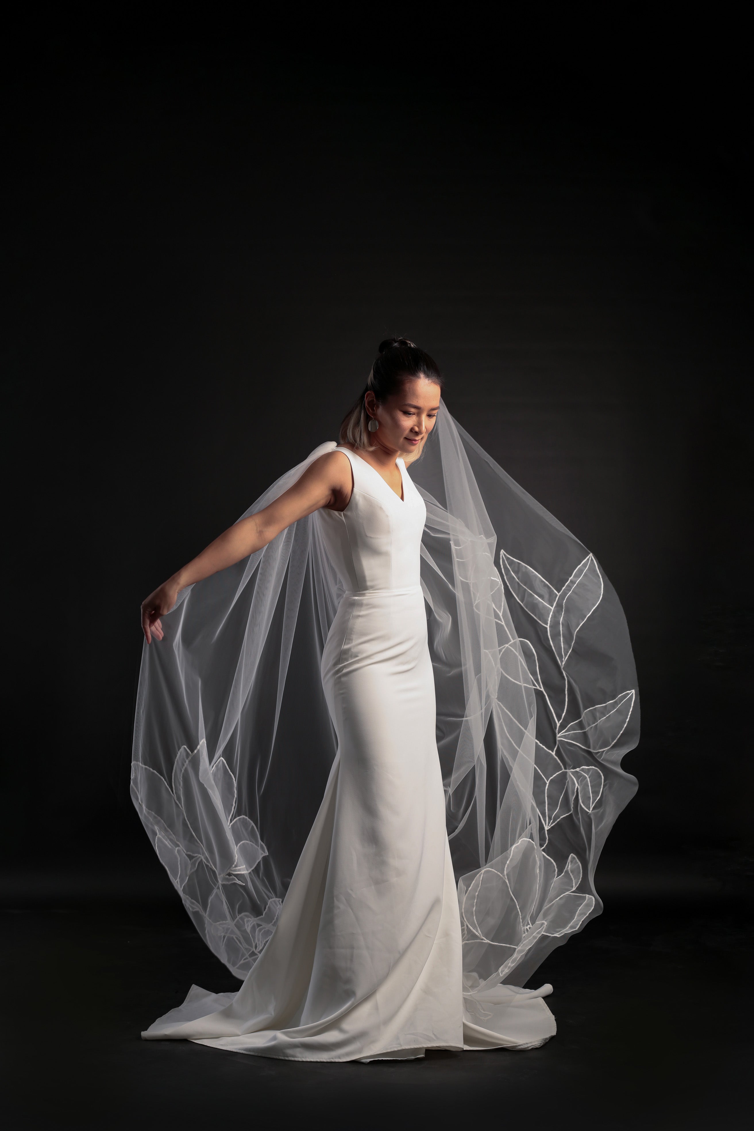 KAITIE | Chapel organza floral cape