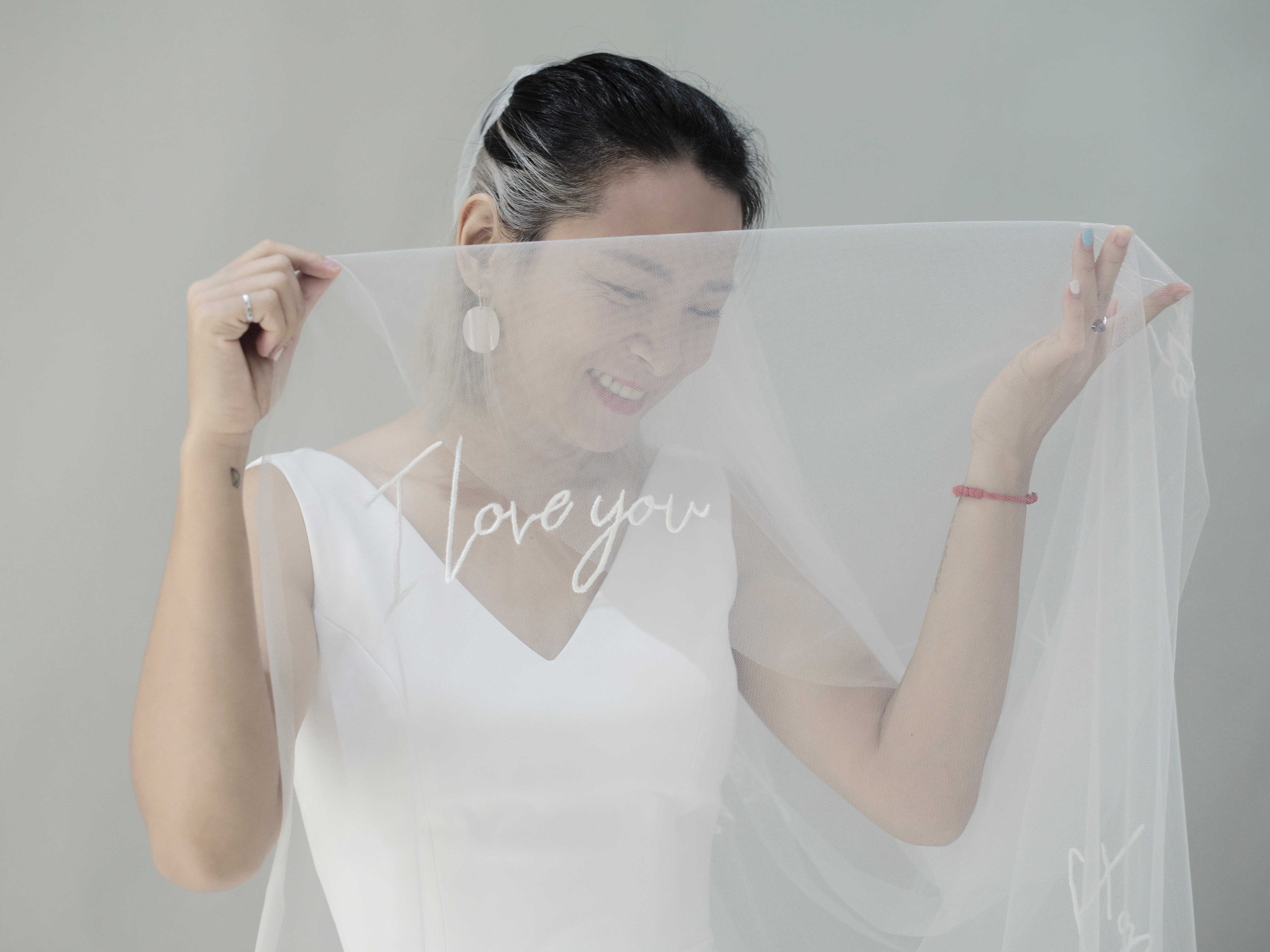 close up view of ARIS | Embroidered veil
