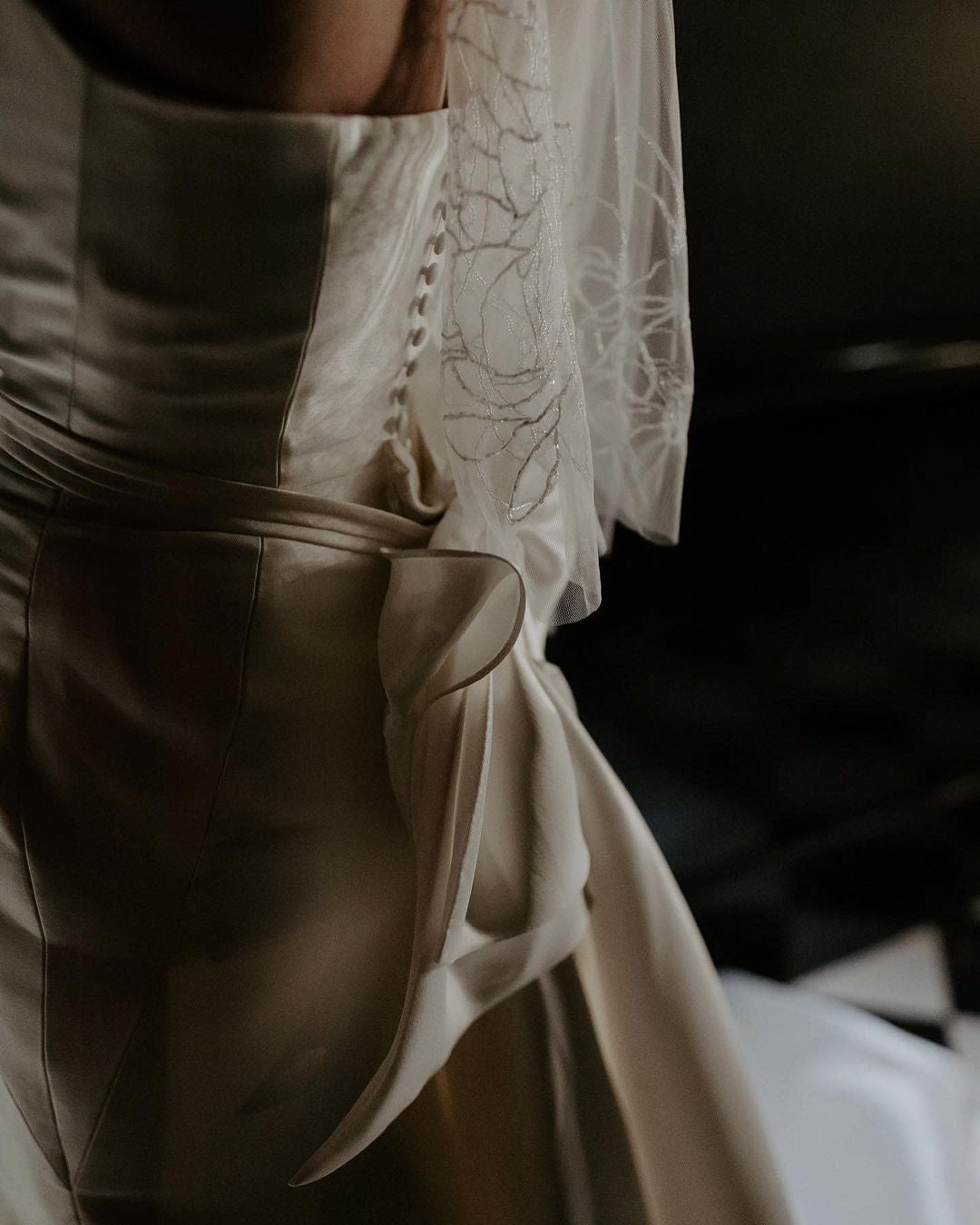 CASSANDRA | Beaded floral wedding veil