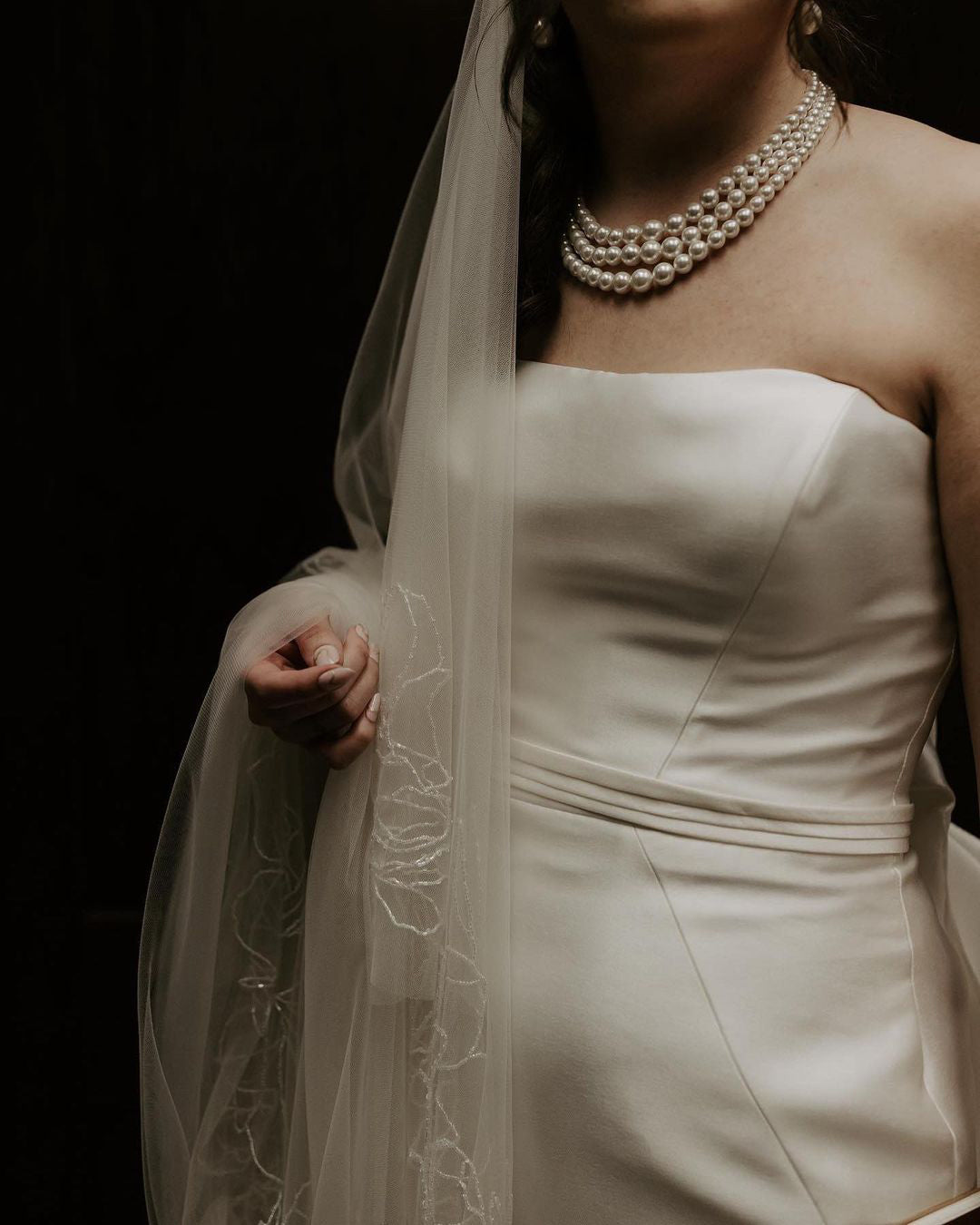 CASSANDRA | Beaded floral wedding veil