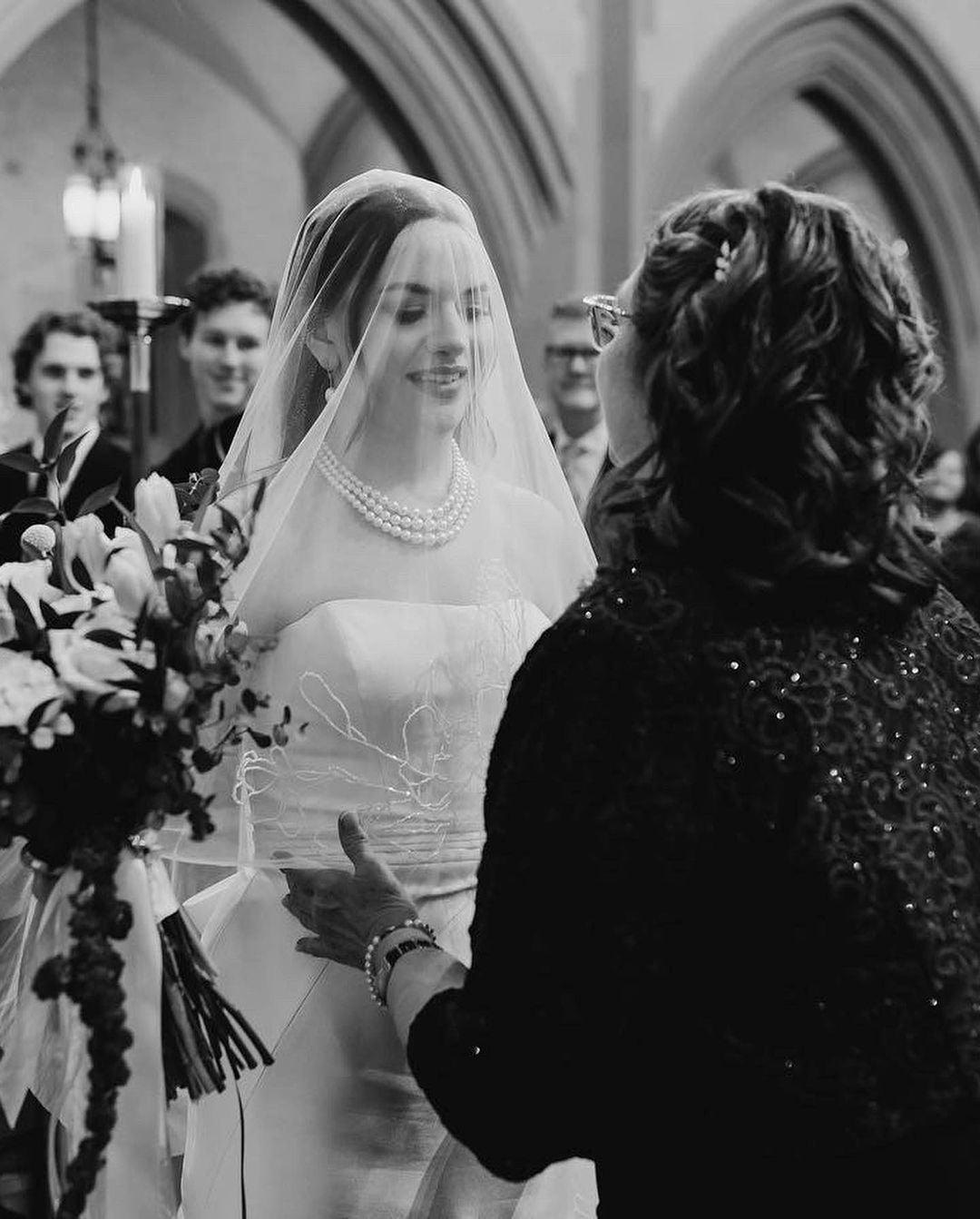 CASSANDRA | Beaded floral wedding veil