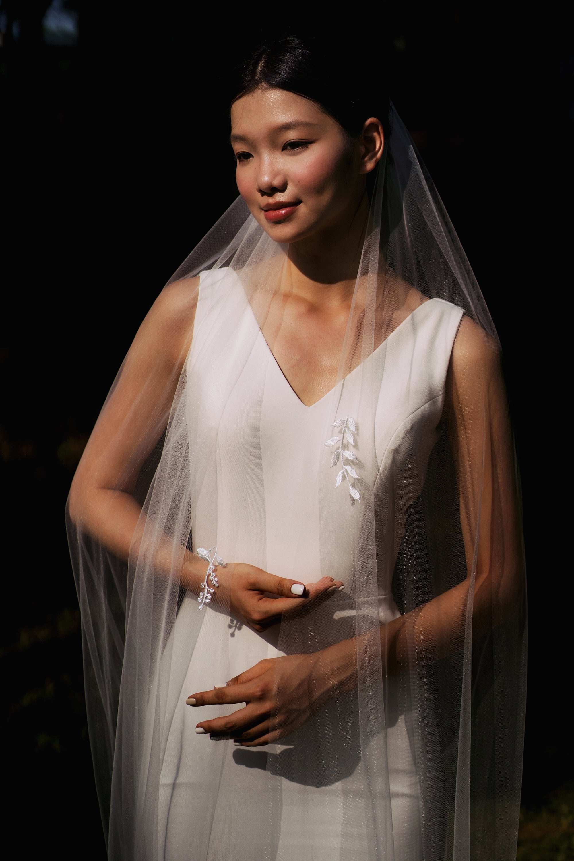 KAROLINE | Floral lace wedding veil