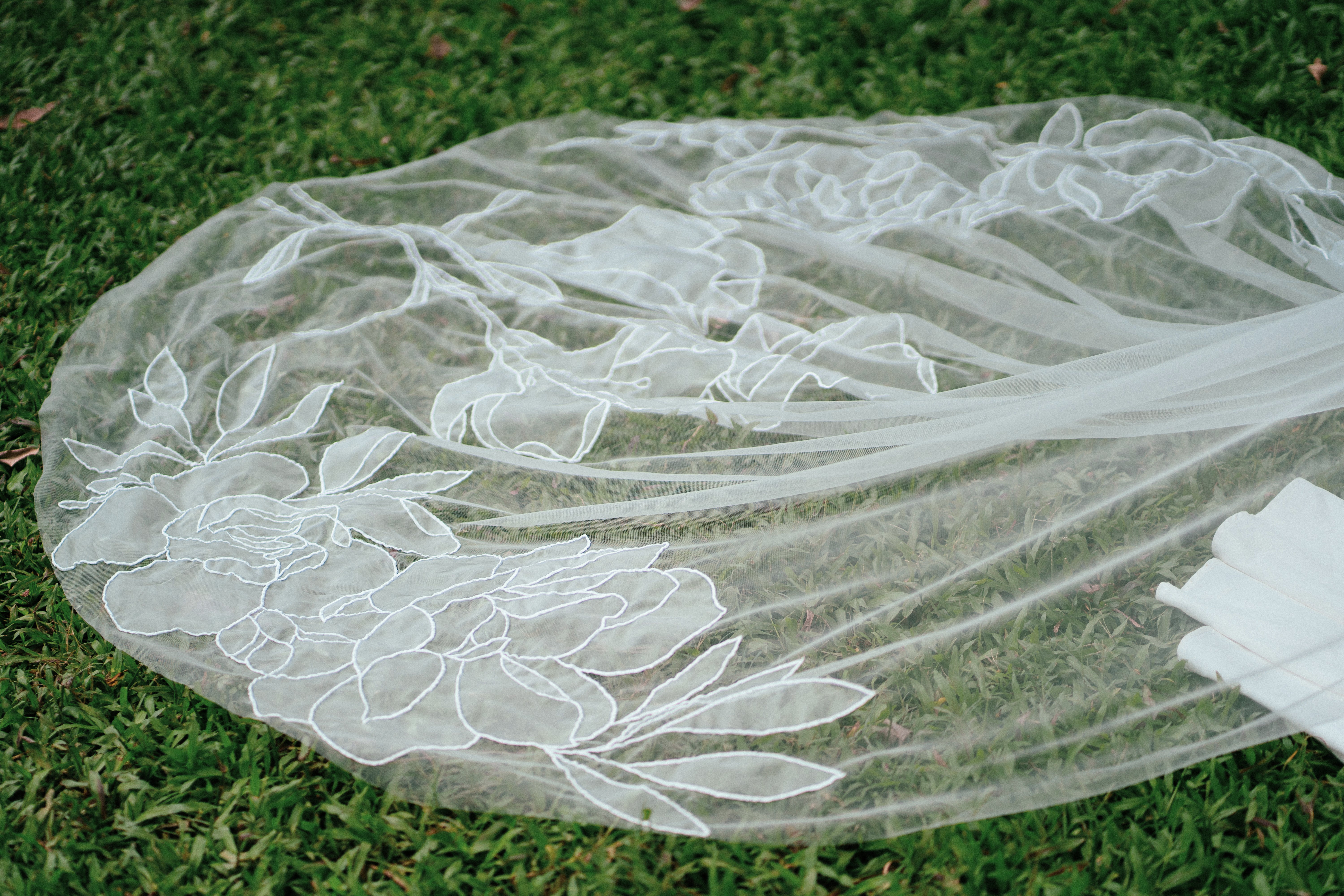 THERESA | Custom floral wedding veil
