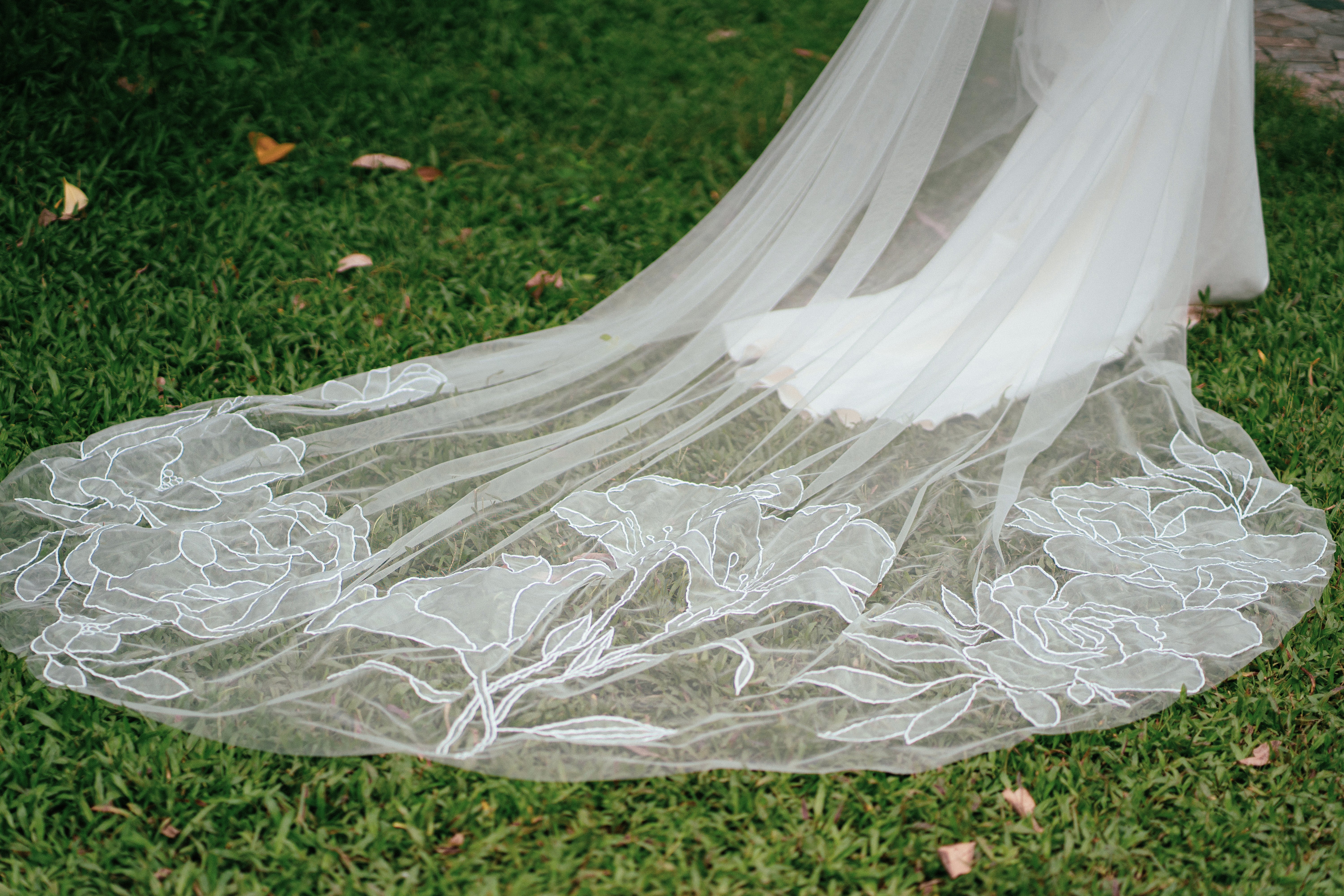 THERESA | Custom floral wedding veil