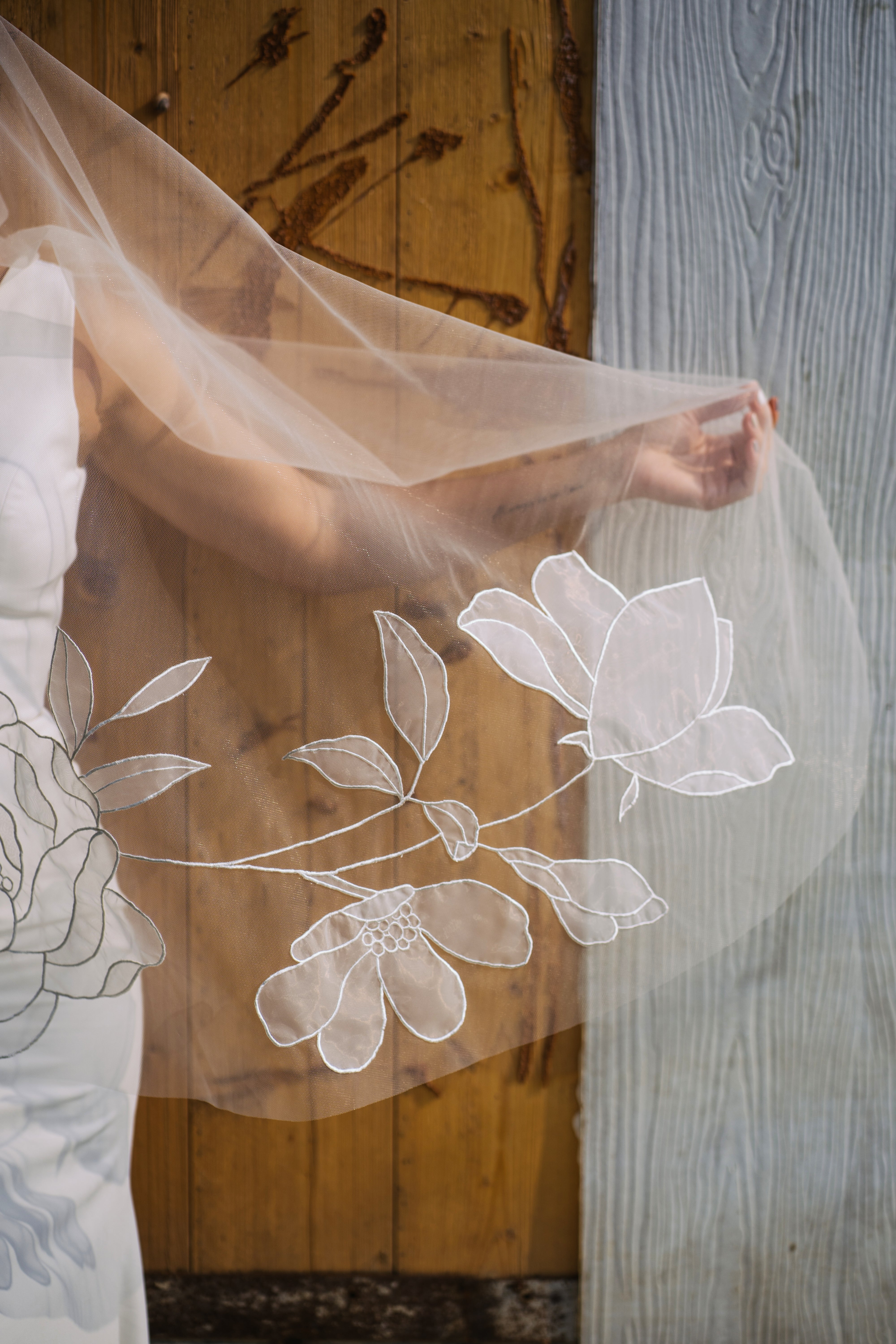 KAITIE Fingertip organza embroidery- tara bridal
