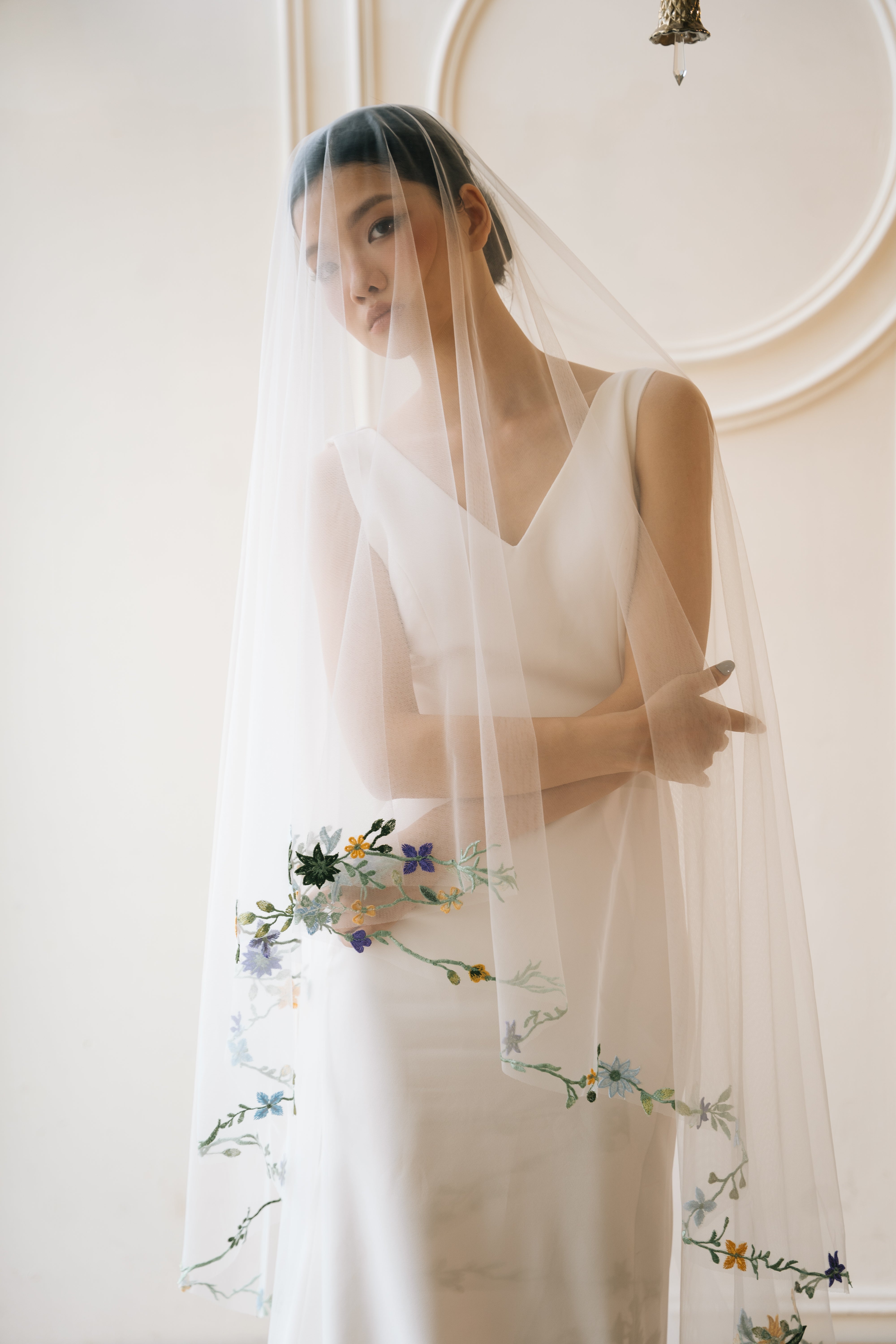 Handcrafted Lace Floral Wedding Veil - The Ami Veil