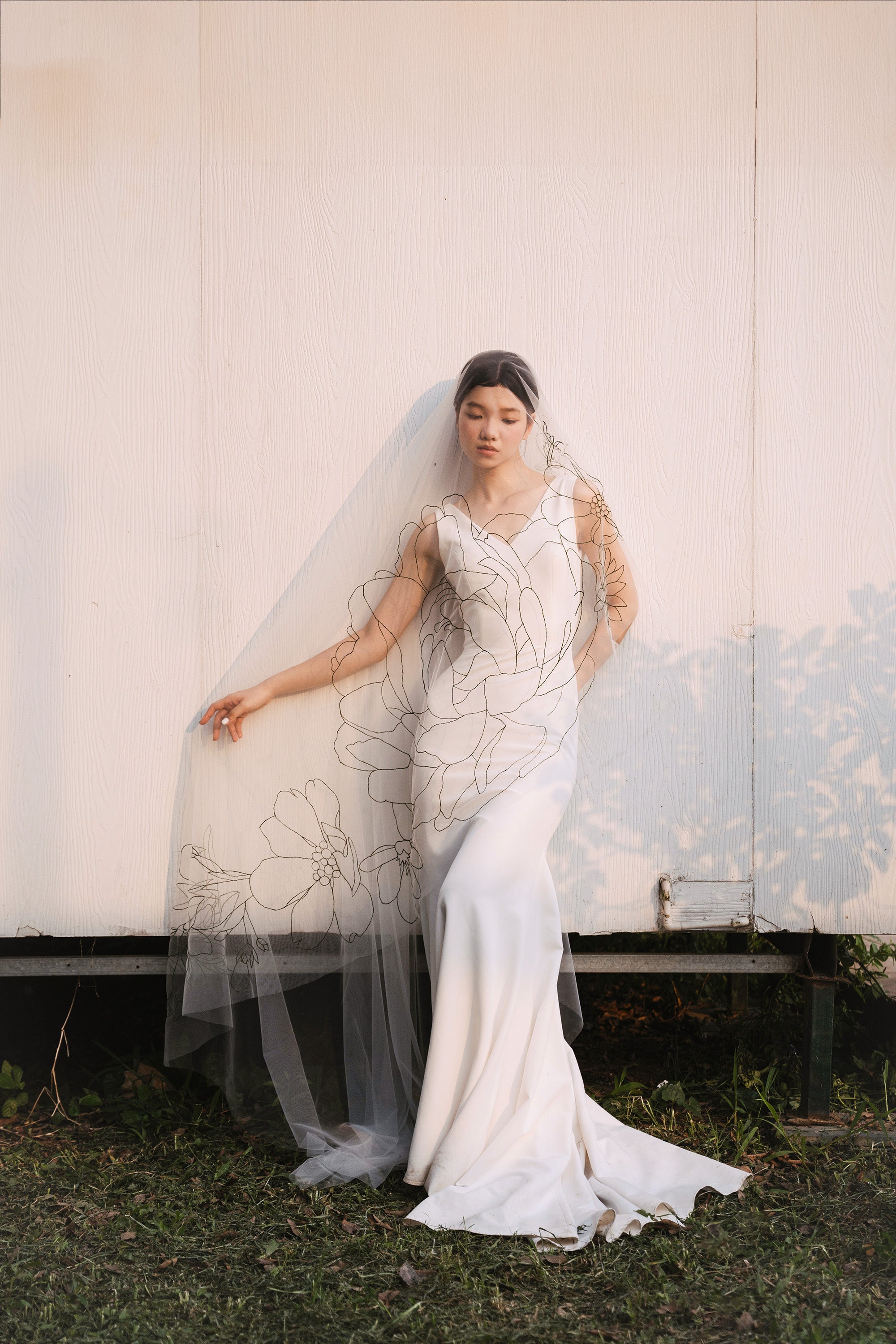 THERESA | Custom floral wedding veil