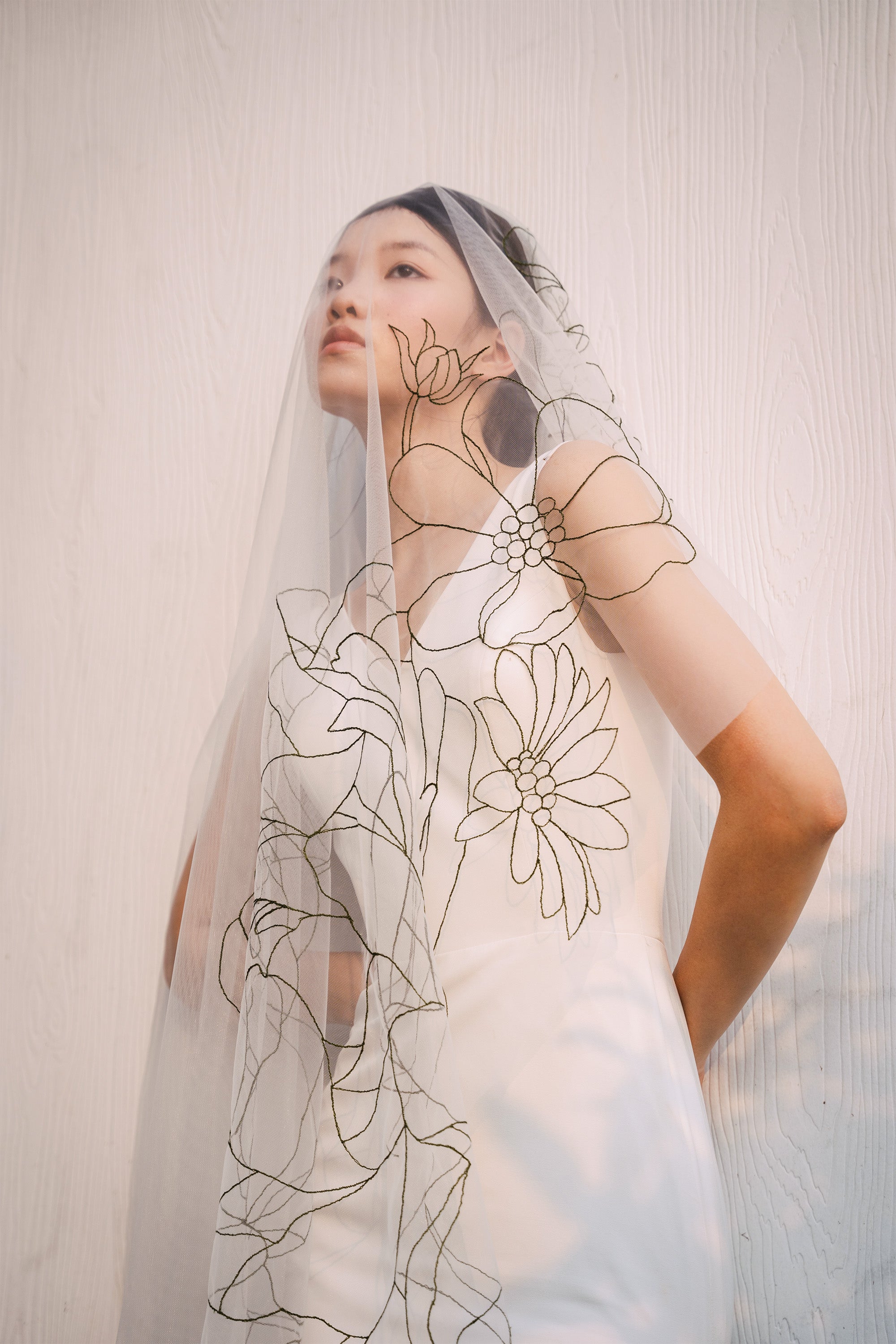 THERESA | Custom floral wedding veil