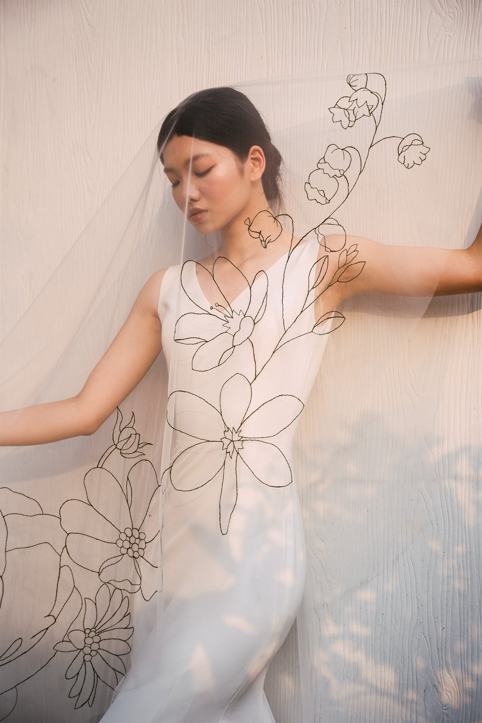 THERESA | Custom floral wedding veil