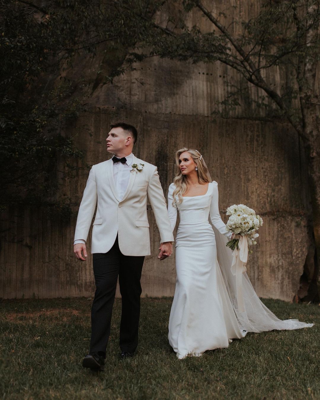 KAITIE with blusher | Drop cathedral organza embroidery floral veil/ Cathedral wedding veil/ Floral veil embroidered/ floral veil