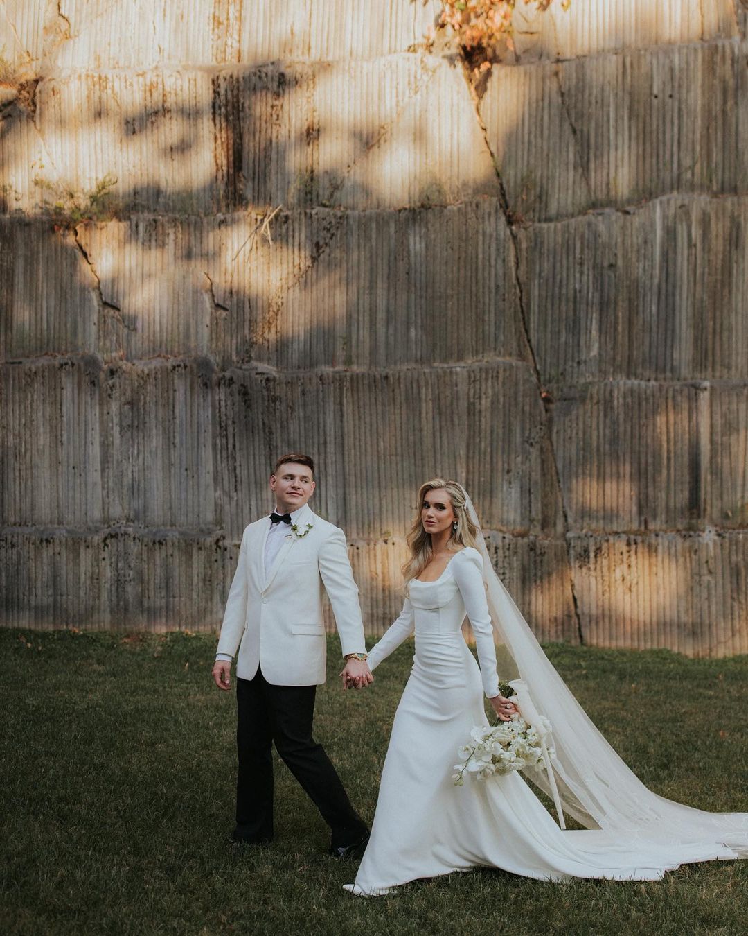 KAITIE with blusher | Drop cathedral organza embroidery floral veil/ Cathedral wedding veil/ Floral veil embroidered/ floral veil