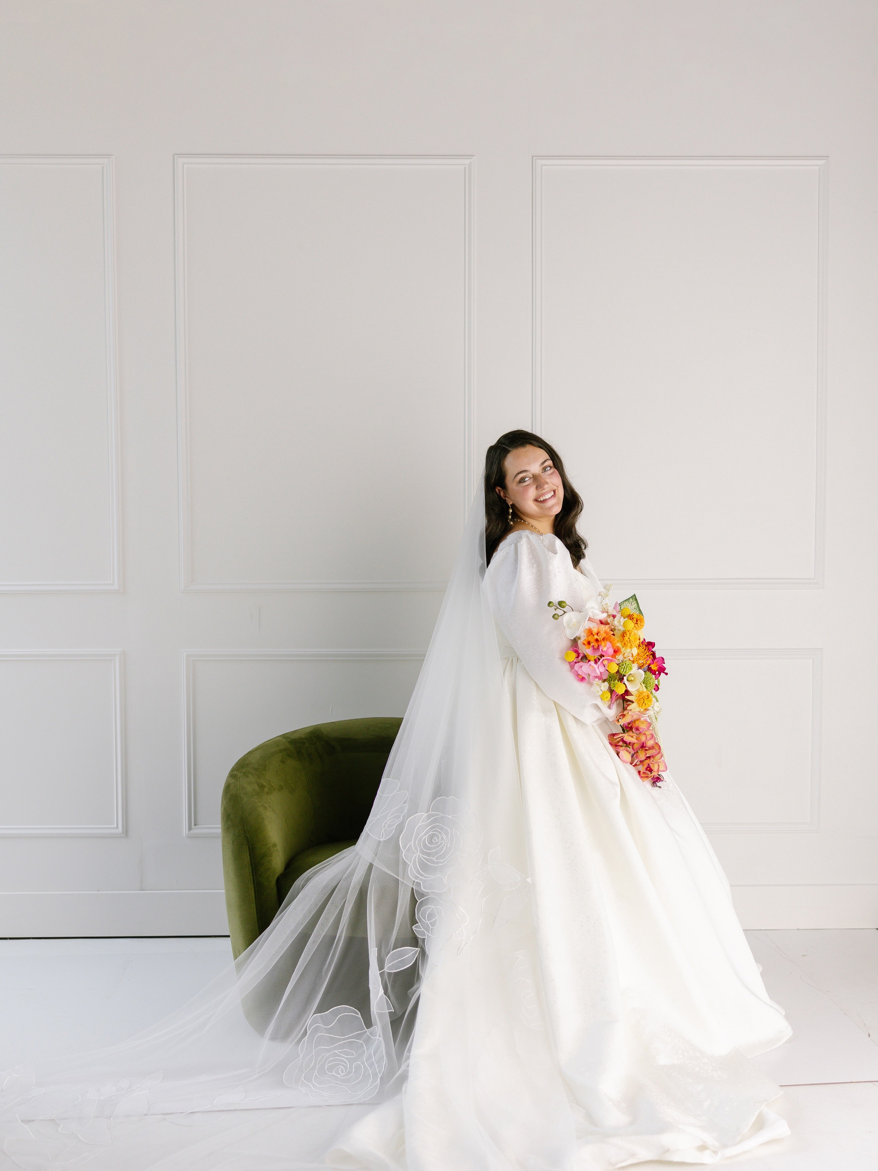 CHARLOTTE | Cathedral organza wedding veil