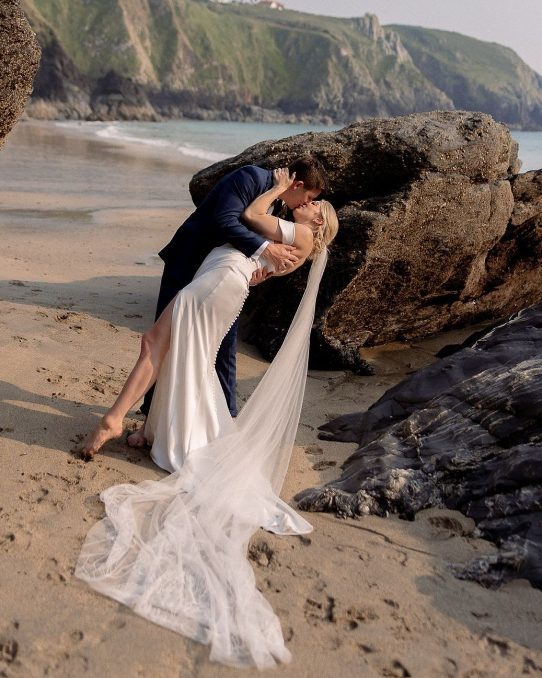 Nessa veil - couple photoshoot wearring weeding dress